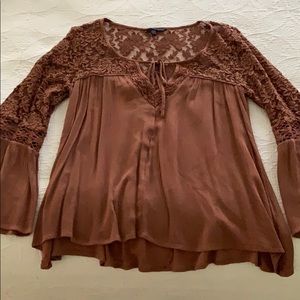 Bell Sleeve Lace Top